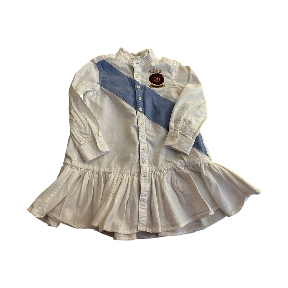 RALPH LAUREN Holiday Kids Girl Long Sleeve Dress White Size 3T